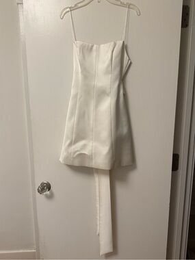 Zara White Mini Dress with Thin Straps
